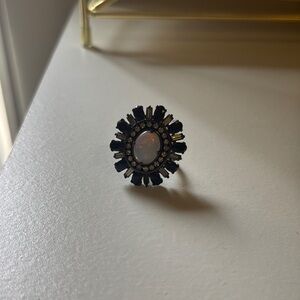 Juicy Couture Black and Silver Geometric Ring
